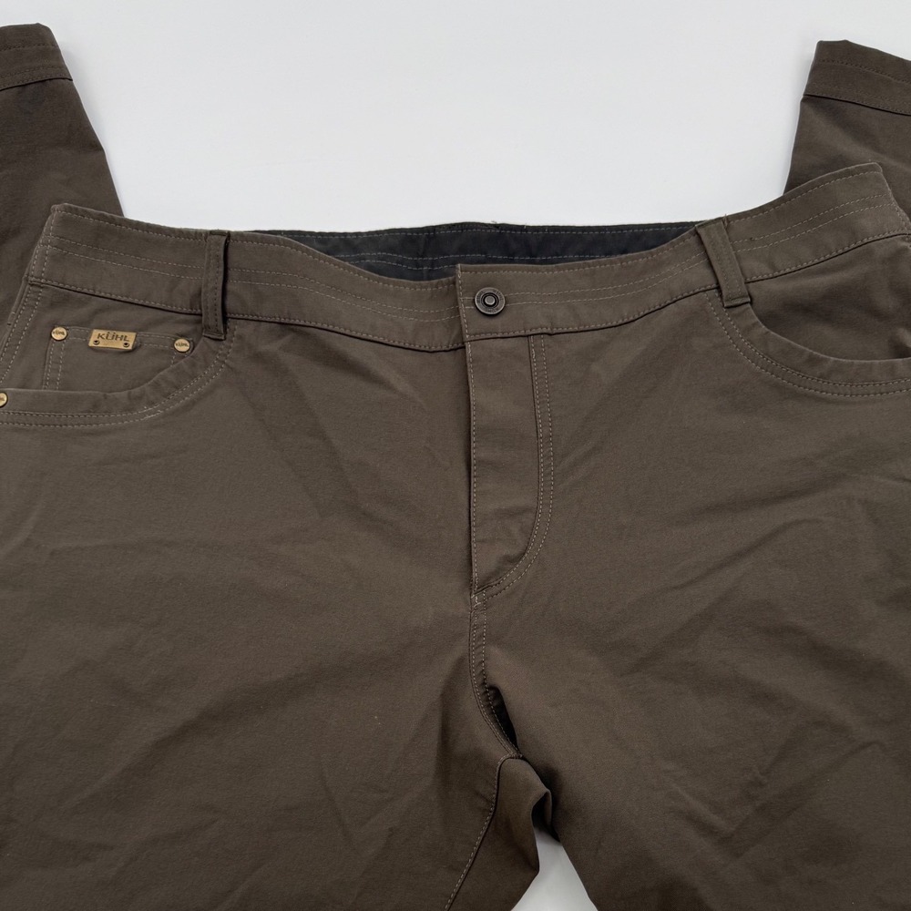 KÜHL RYDR Pants 42x30 Olive Brown VTG Patina Cargo Utility Hiking Outdoor Tech